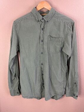 Classic Green Check Long-Sleeve Button-Down Shirt